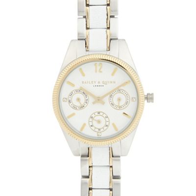 Ladies rose gold plated multi dial watch